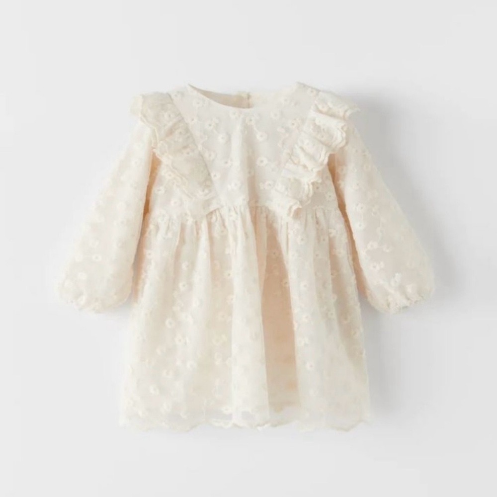 Zara Cream Lace Dress 4-5T